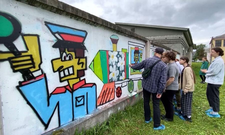 Мастер-классы по граффити прошли в посёлке Вычегодский