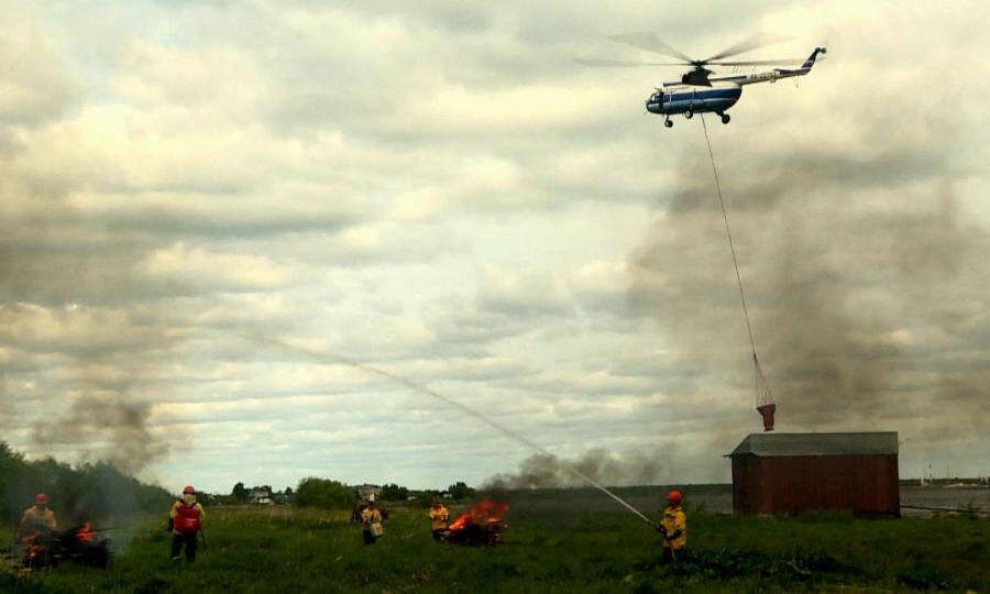 В Приморском округе прошли учения пожарных