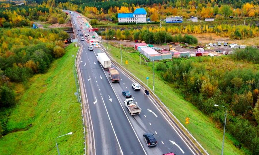 В Архангельской Исакогорке практически на половину завершён капремонт путепровода