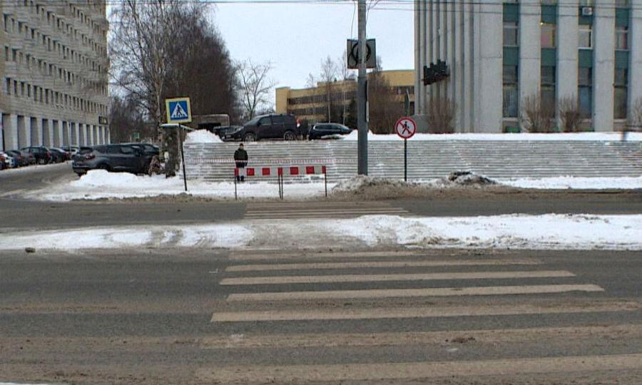 В Архангельске ликвидировали один из пешеходных переходов