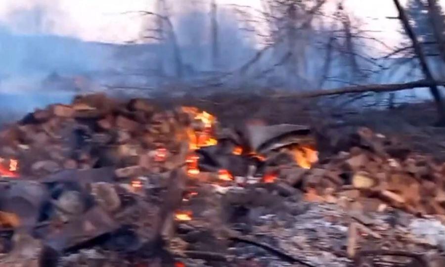 Пожар в Верхнетоемском округе уничтожил целую деревню