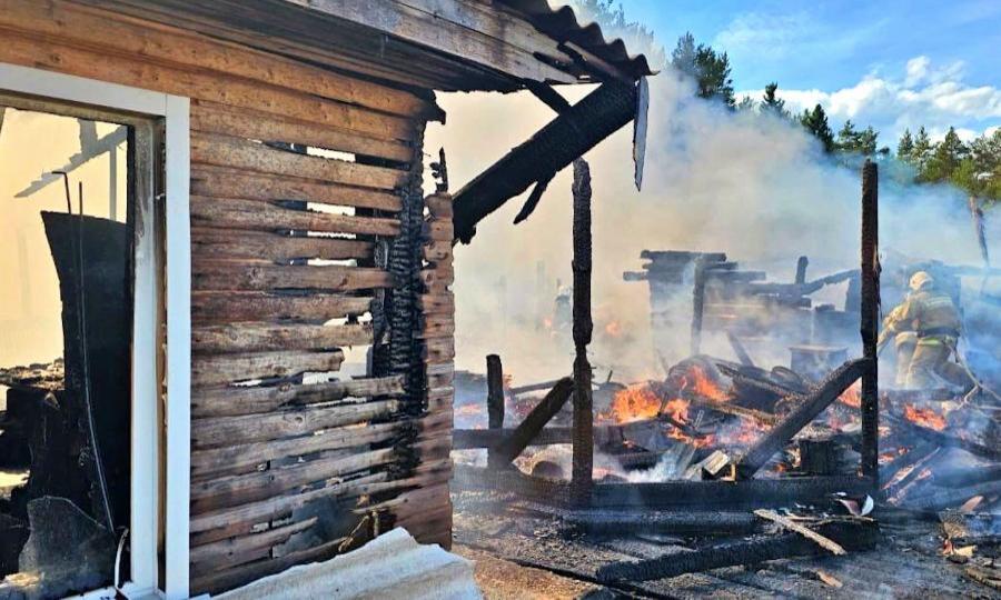 Крупный пожар произошёл накануне в Вельском районе — погиб домашний скот