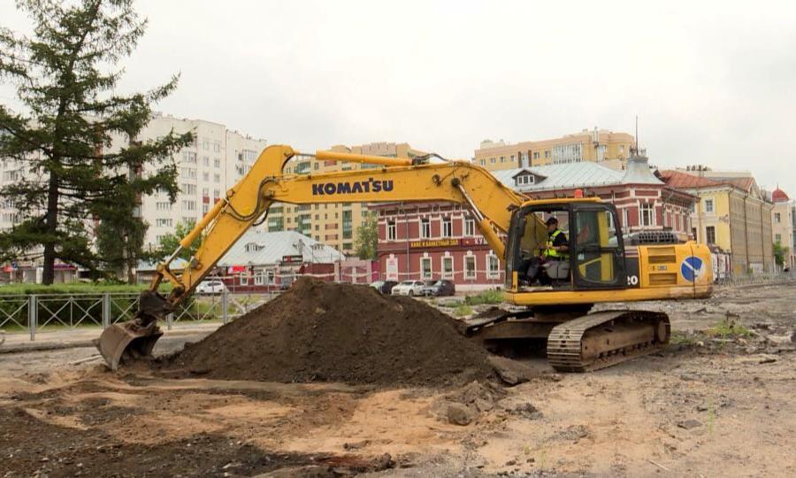 Сегодня в Архангельске возобновляются работы на площади Профсоюзов